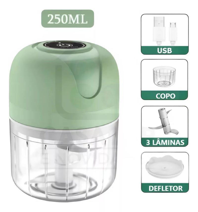 Mini Processador Elétrico 250ml – USB