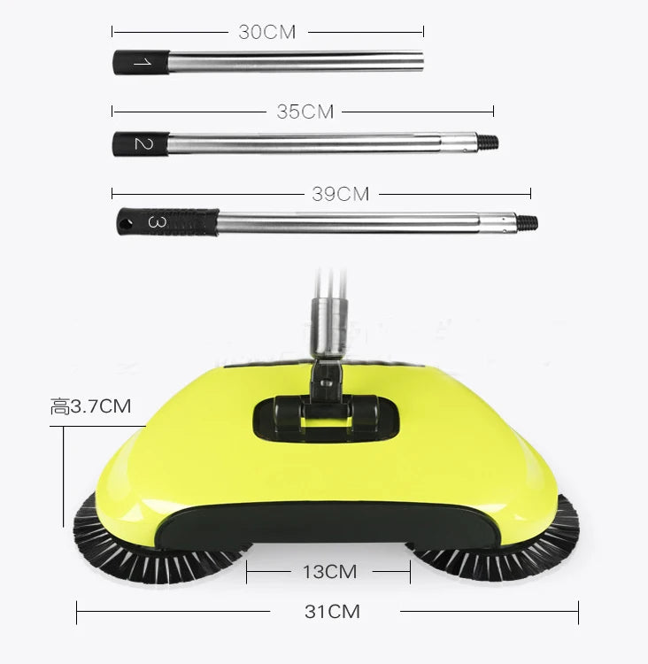 Vassoura Mágica Eficiente 360° Giratória - Limpeza Fácil 3 em 1